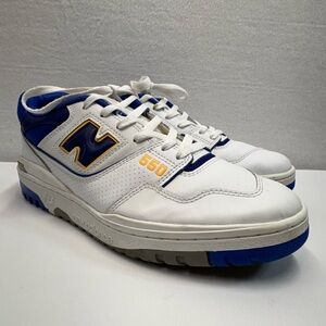 New Balance 550 White and Blue Sneakers